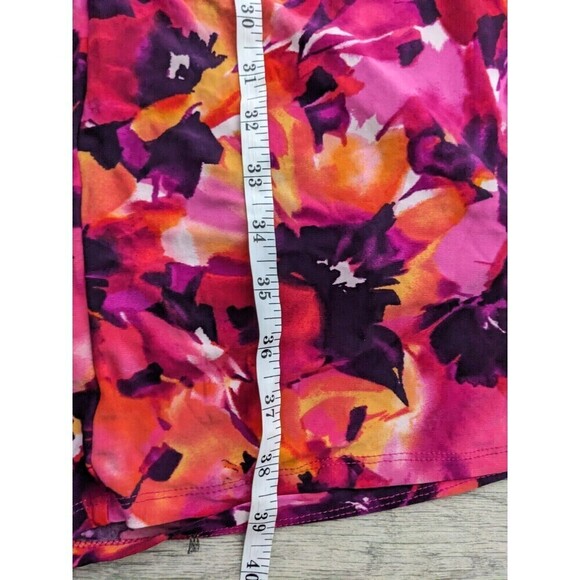 Lauren Ralph Lauren Pink and Orange Floral Midi Dress - Picture 9 of 9